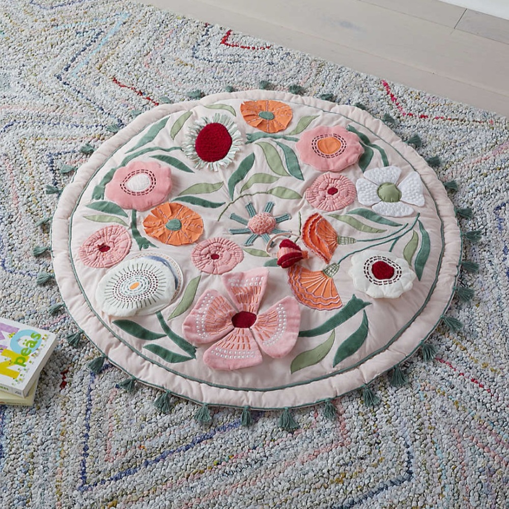 Crate & Barrel - Floral Garden Baby Activity Play Mat